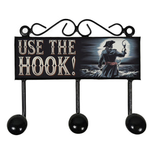 Use the Hook! Pirat Kleiderhaken Leiste mit 3 Haken