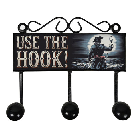 Use the Hook! Pirat Kleiderhaken Leiste mit 3 Haken