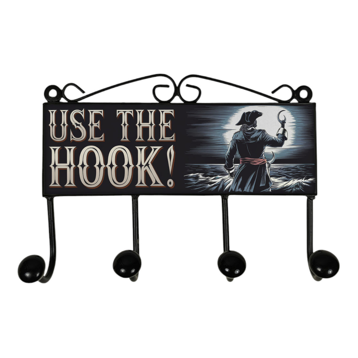 Use the Hook! Pirat Kleiderhaken Leiste mit 3 Haken