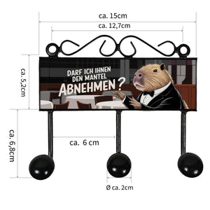 Capybara Kellner Kleiderhaken Leiste mit 3 Haken - Garderobe abnehmen