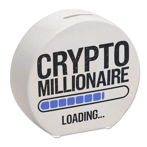 Crypto Millionaire Spardose mit Ladebalken Design