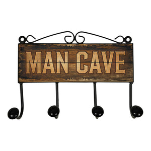 Rustikales Holzdesign Man Cave Kleiderhaken Leiste mit 3 Haken