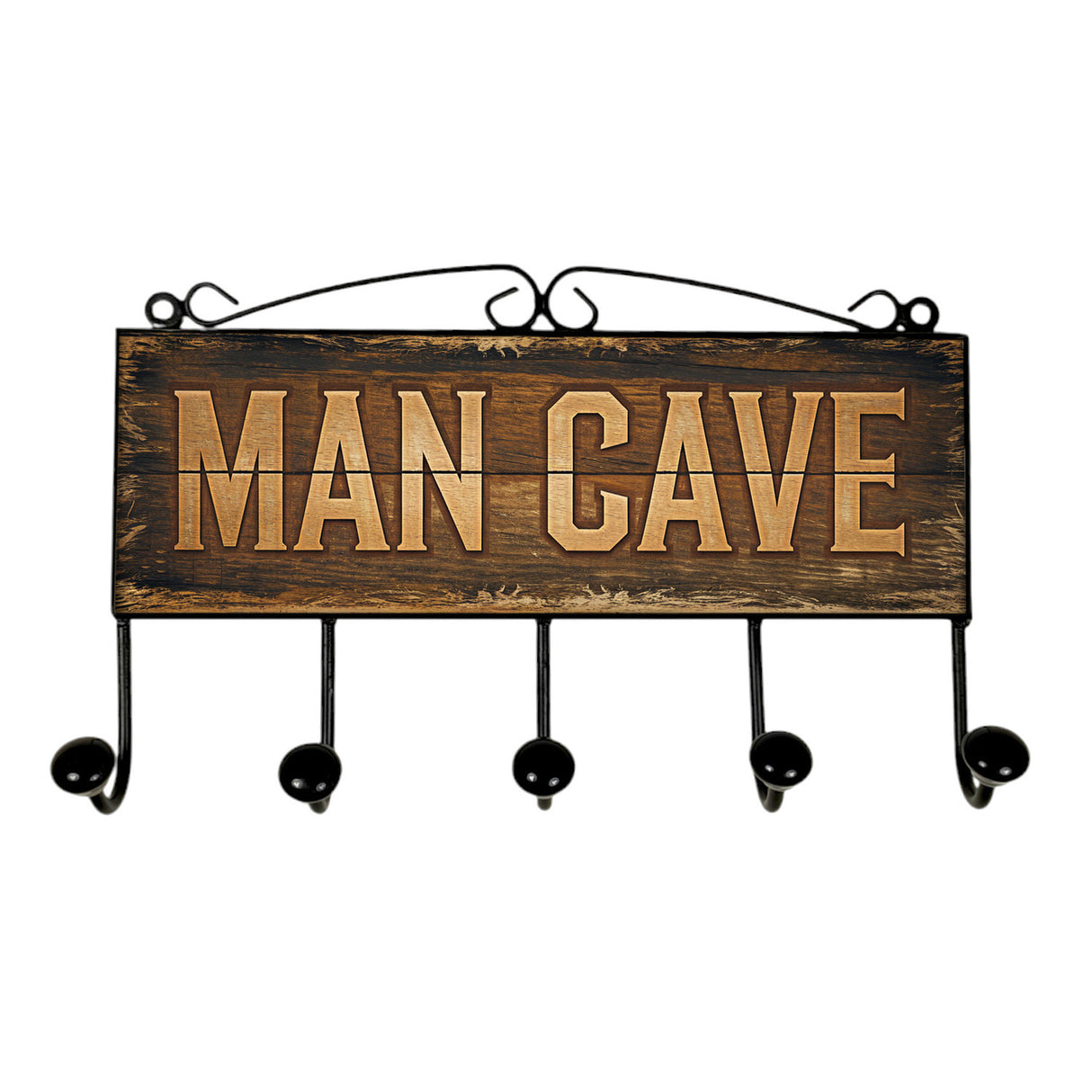 Rustikales Holzdesign Man Cave Kleiderhaken Leiste mit 3 Haken