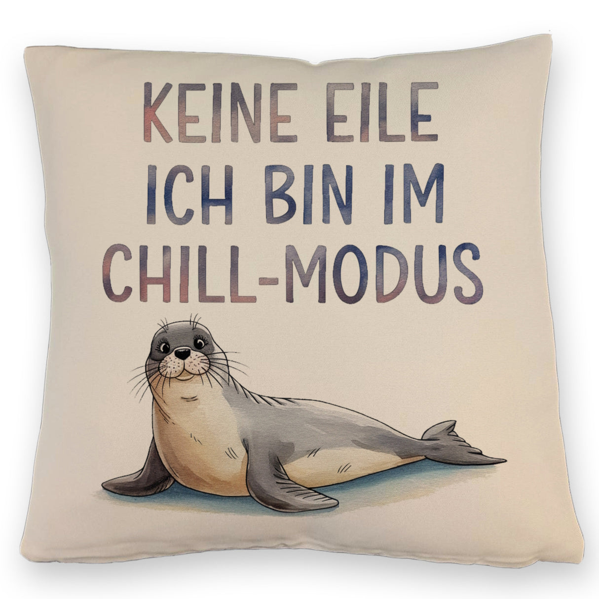 Seehund im Chill Modus Kissen