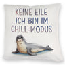 Seehund im Chill Modus Kissen