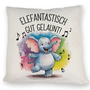 Tanzender Elefant - Elefantastisch gut gelaunt Kissen