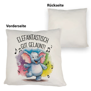 Tanzender Elefant - Elefantastisch gut gelaunt Kissen