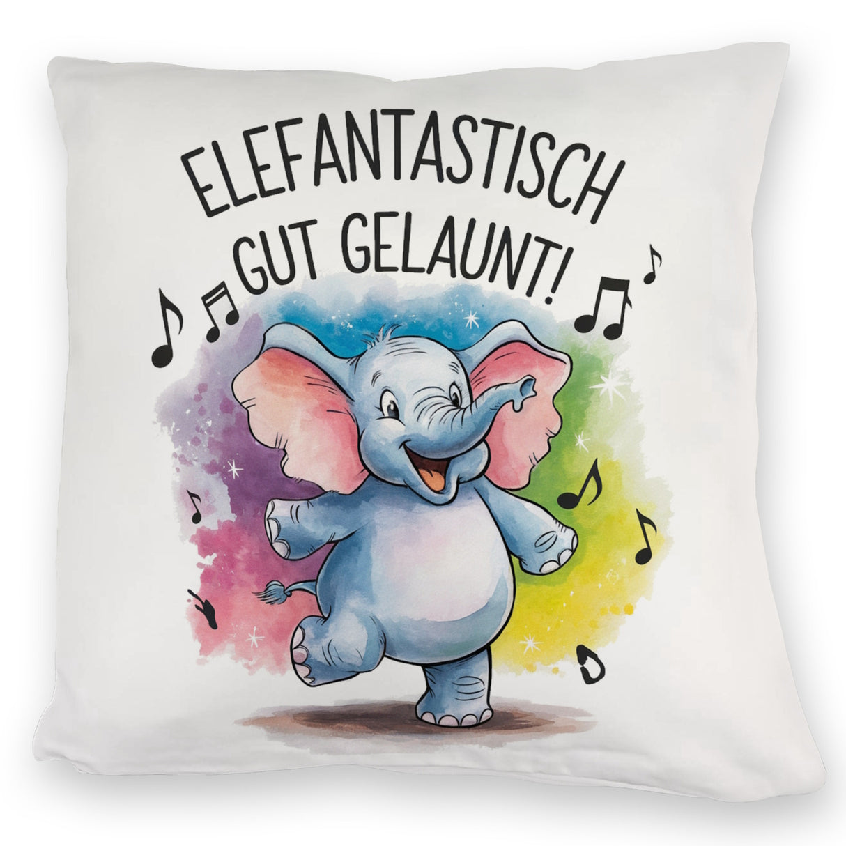 Tanzender Elefant - Elefantastisch gut gelaunt Kissen