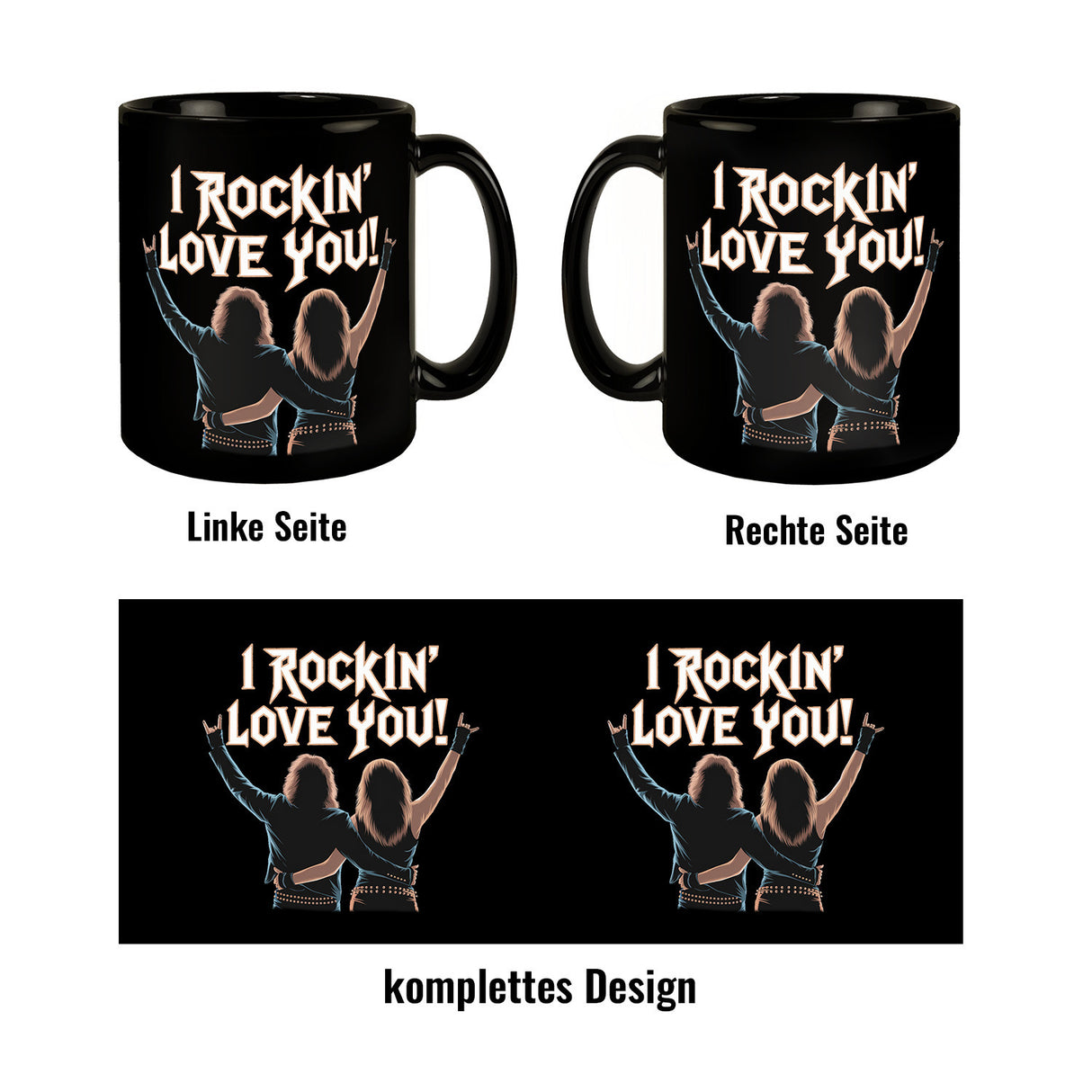 Rocker I rockin' love you Tasse für Rock-Fans