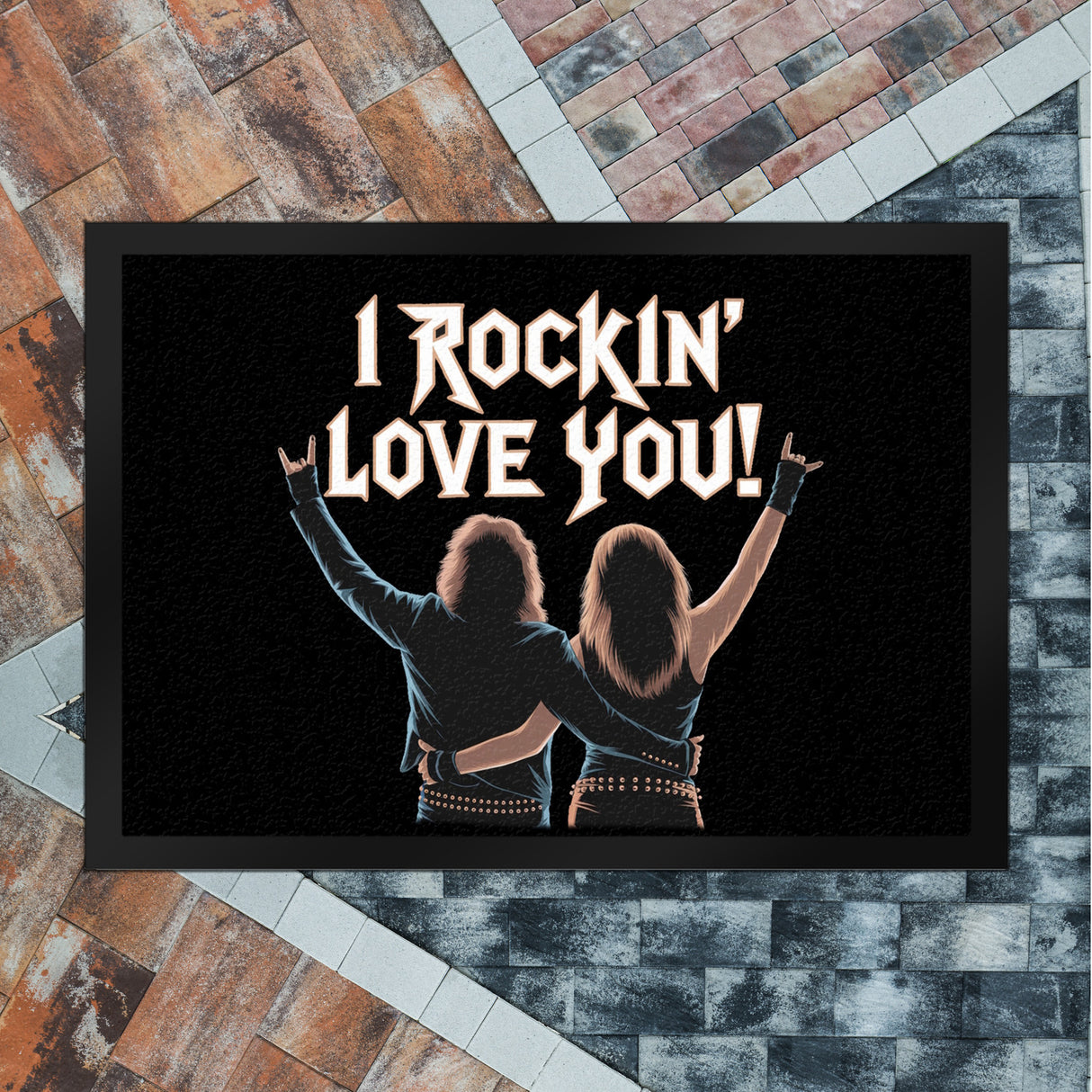 Rocker I rockin' love you Fußmatte in 35x50 cm für Rock-Fans