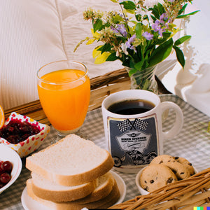 Motorradfahrer und Biker Kaffeebecher bzw. Tasse zum 66. Geburtstag als Geschenk