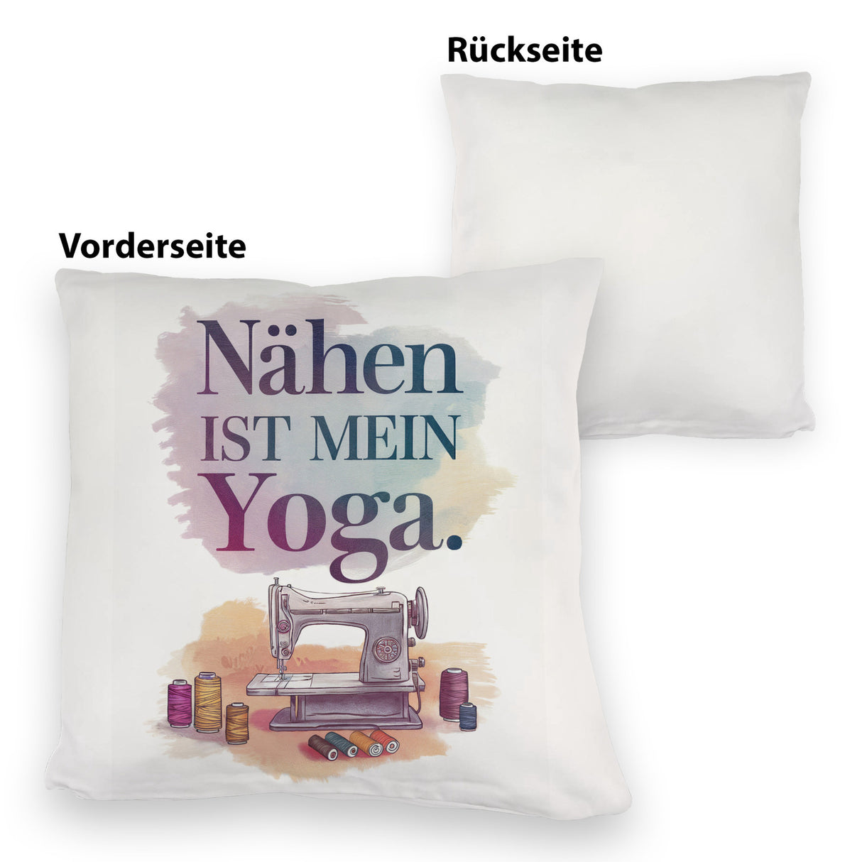 Nähen ist mein Yoga Kissen mit Nähmaschine