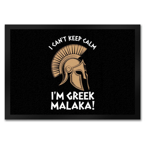 Griechischer Helm Fußmatte in 35x50 cm - I can't keep calm Malaka
