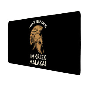 Griechischer Helm Schreibtischunterlage 69x31cm XXL Mauspad - I can't keep calm Malaka