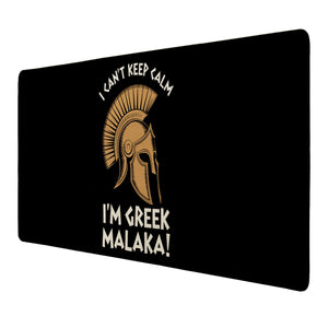 Griechischer Helm Schreibtischunterlage 69x31cm XXL Mauspad - I can't keep calm Malaka