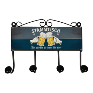 Stammtisch Kleiderhaken Leiste mit 3 Haken im Vintage Style