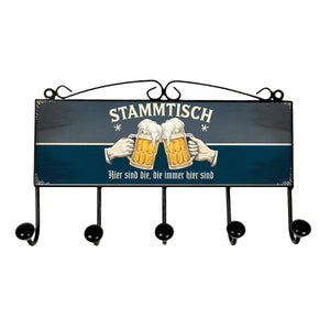 Stammtisch Kleiderhaken Leiste mit 3 Haken im Vintage Style