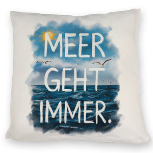 Meer geht immer Kissen Aquarell Design