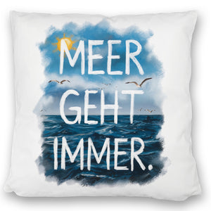 Meer geht immer Kissen Aquarell Design