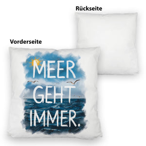 Meer geht immer Kissen Aquarell Design