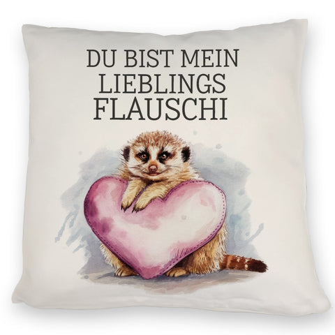 Erdmännchen Lieblings Flauschi Kissen