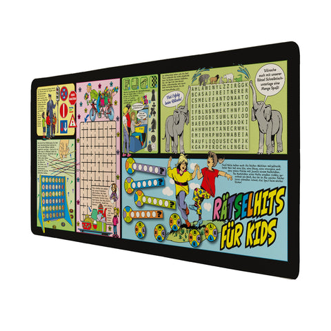 Rätselhits für Kids Schreibtischunterlage 69x31cm XXL Mauspad