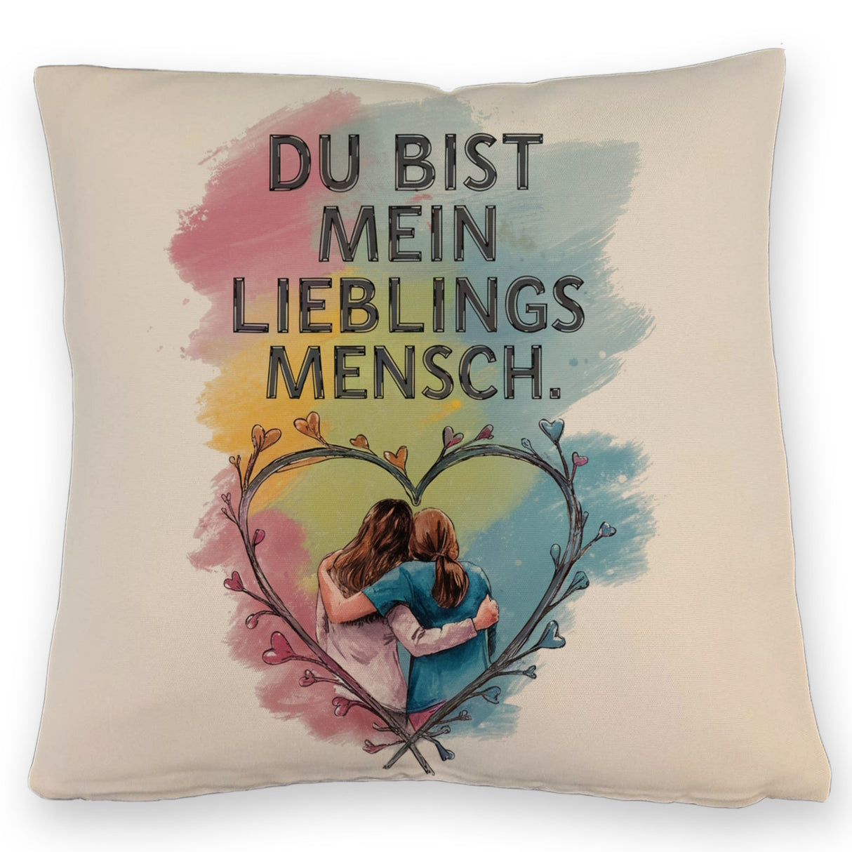 Bist mein Lieblingsmensch Kissen mit Zwei Freundinnen