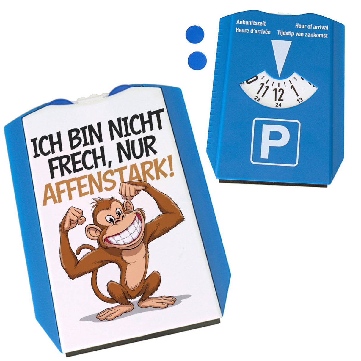 Nicht frech sondern Affenstark Parkscheibe mit Cartoon Affe