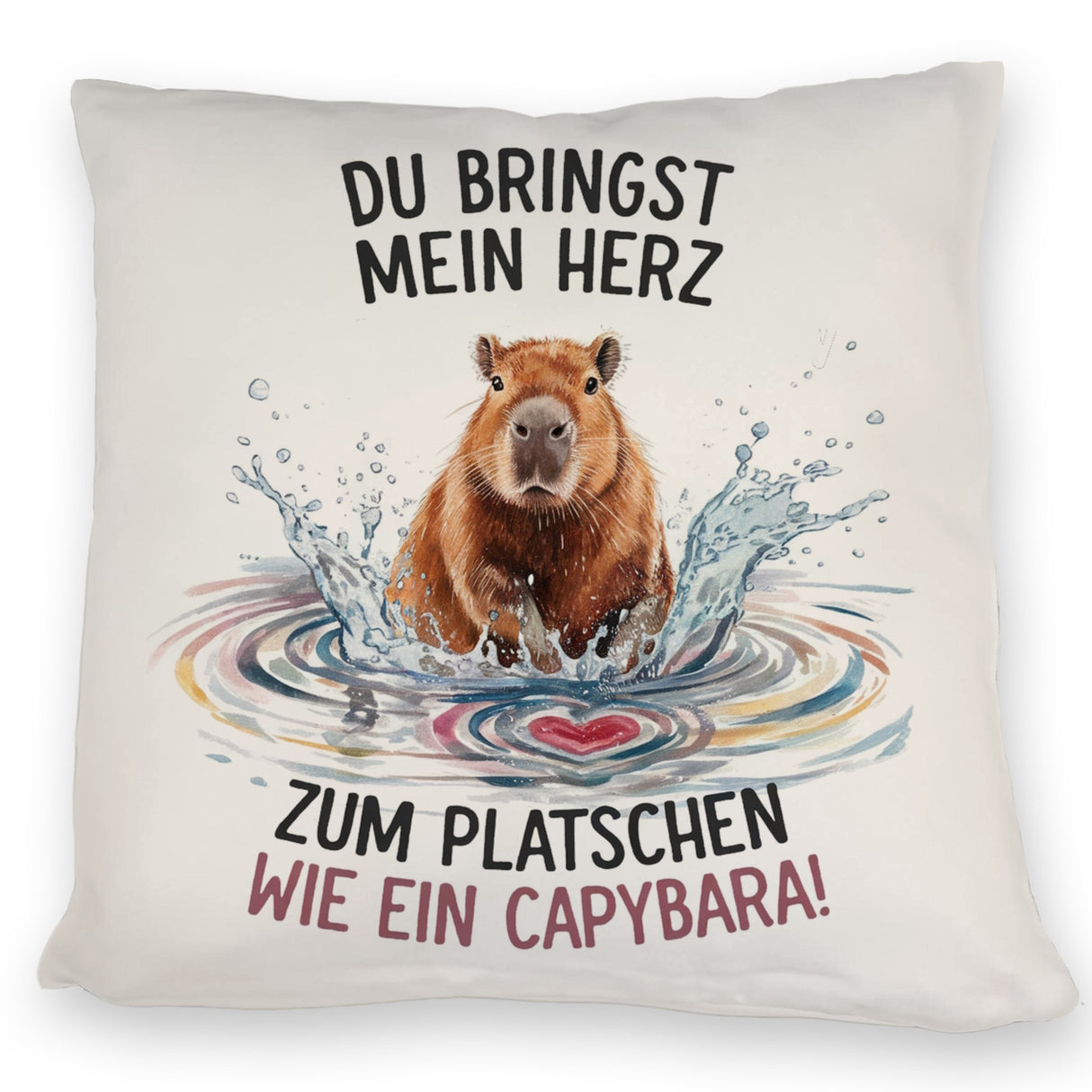 Capybara im Wasser Kissen - bringst mein Herz zum Platschen