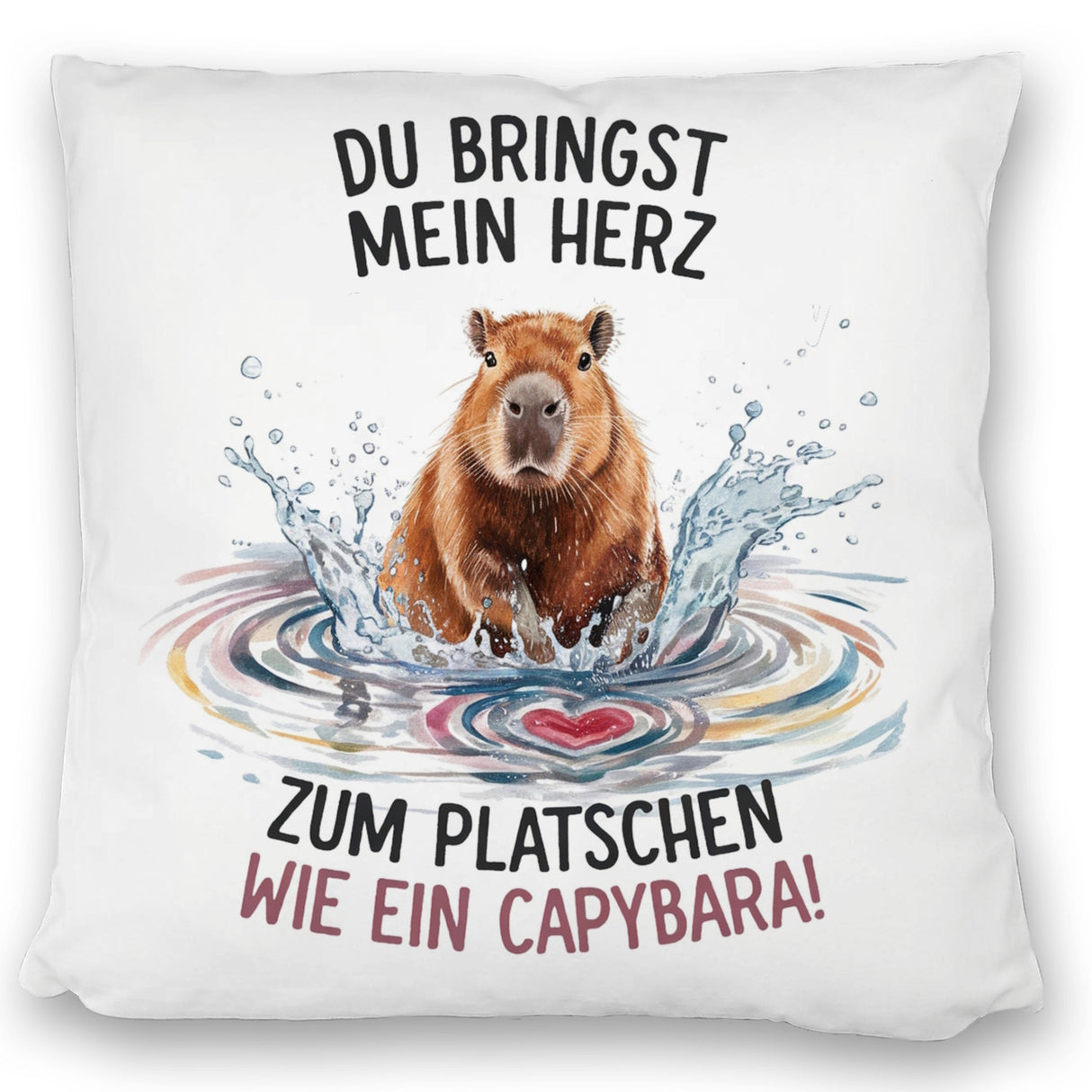 Capybara im Wasser Kissen - bringst mein Herz zum Platschen