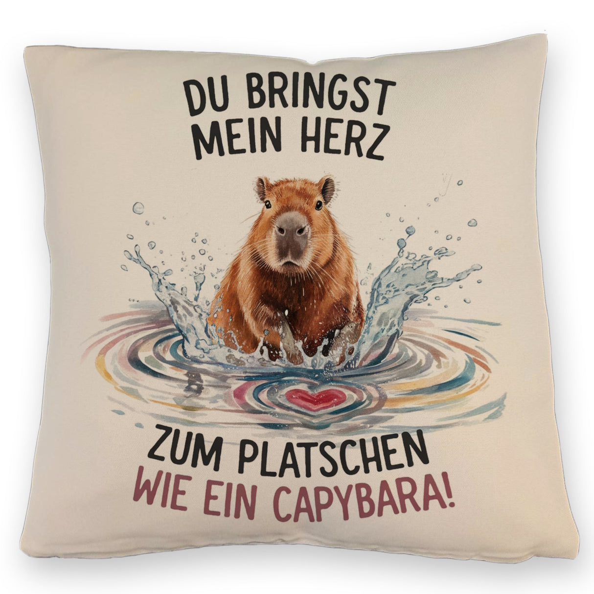 Capybara im Wasser Kissen - bringst mein Herz zum Platschen