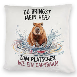 Capybara im Wasser Kissen - bringst mein Herz zum Platschen