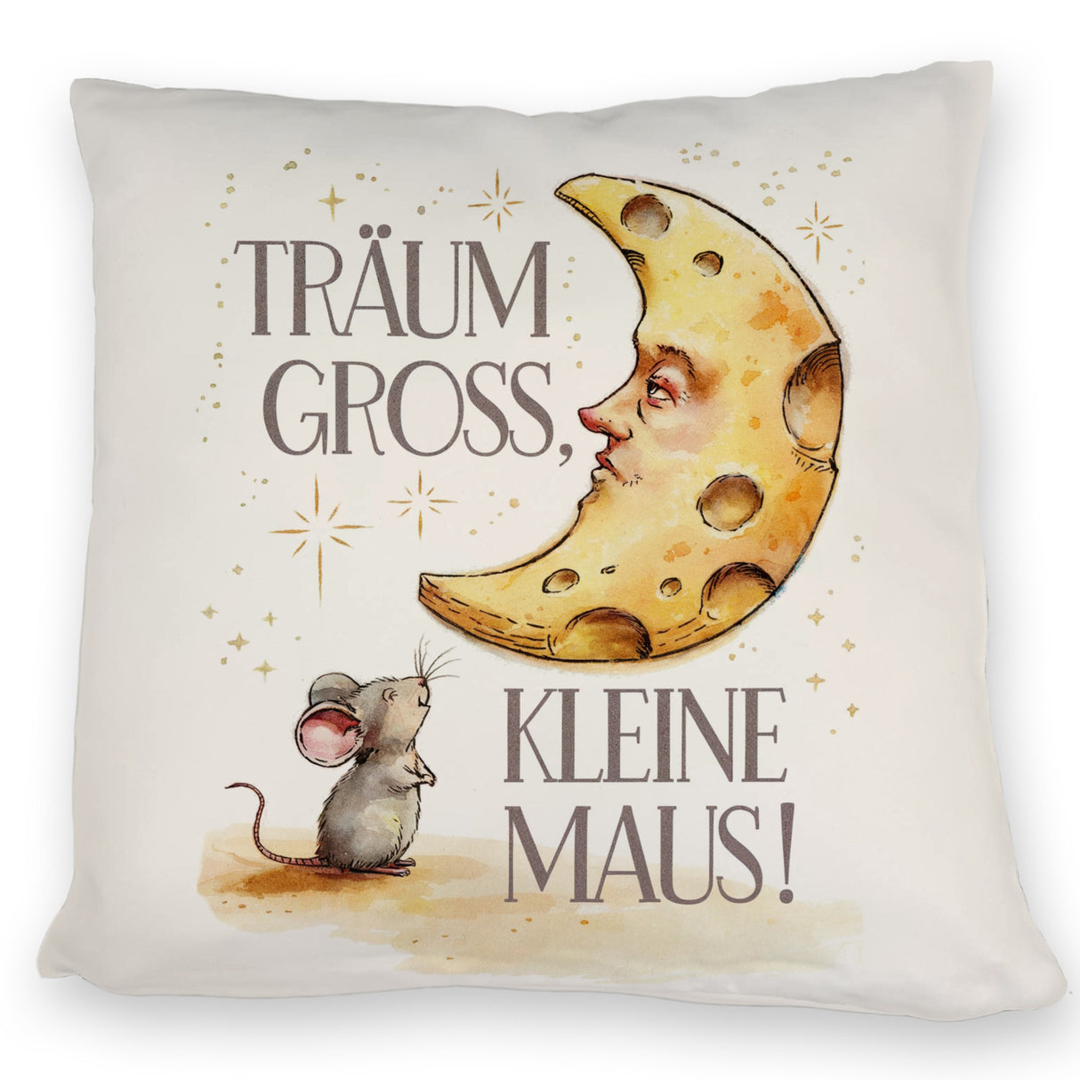 Maus und Käse-Mond Träum groß Kissen