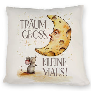 Maus und Käse-Mond Träum groß Kissen