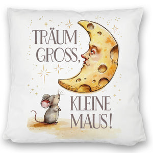 Maus und Käse-Mond Träum groß Kissen