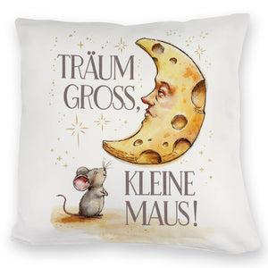 Maus und Käse-Mond Träum groß Kissen