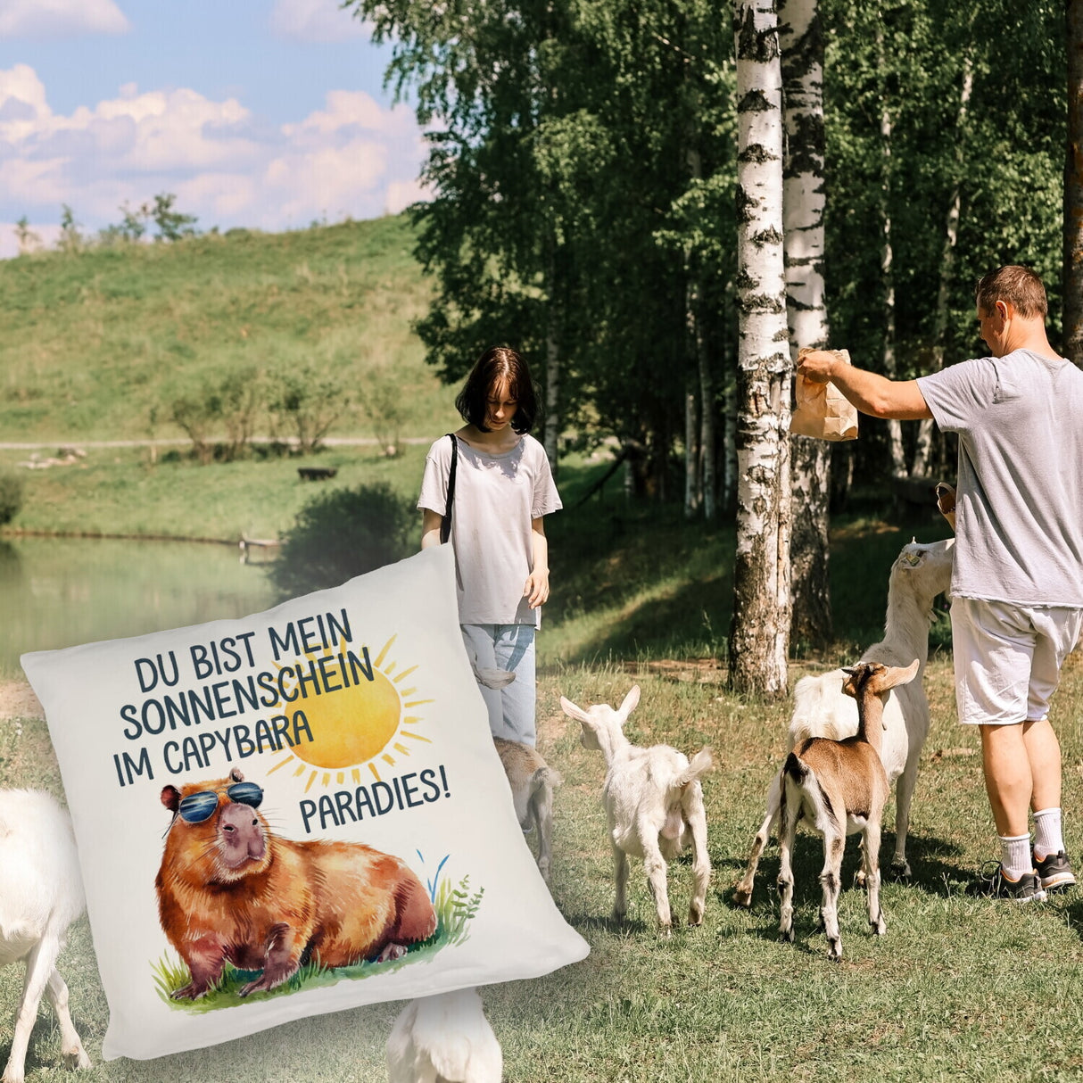 Capybara mit Sonnenbrille Kissen Mein Sonnenschein