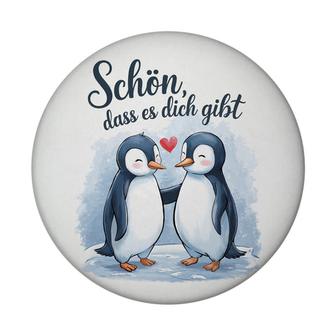 Pinguine mit Herz Magnet - Schön, dass es dich gibt