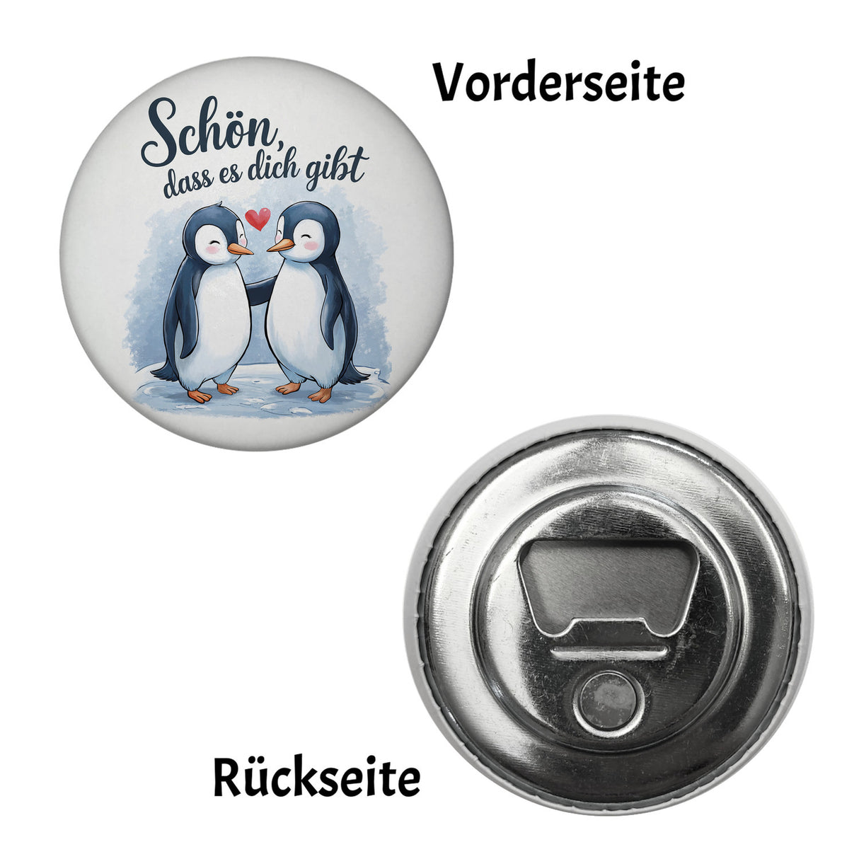 Pinguine mit Herz Magnet - Schön, dass es dich gibt