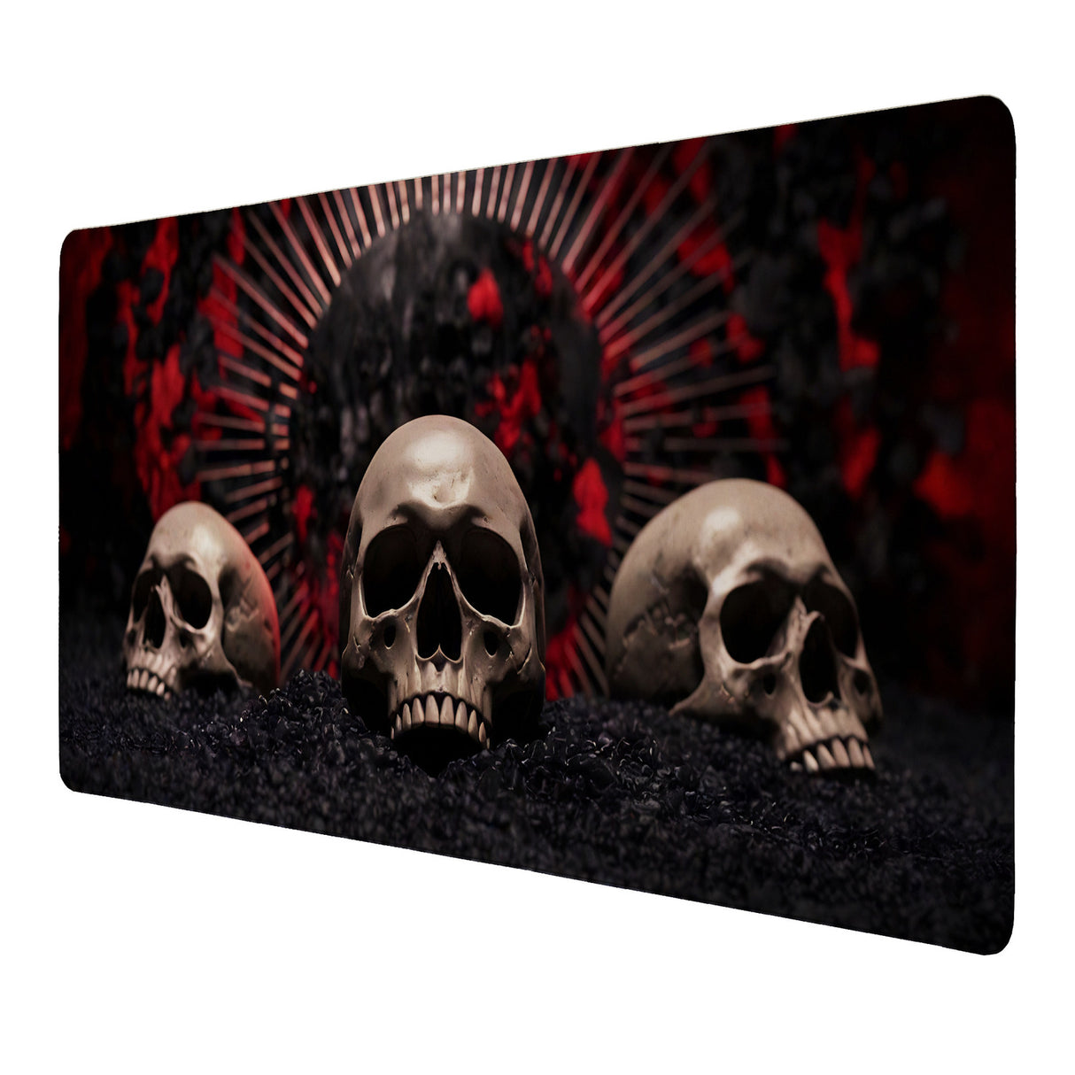 Mysteriöse Totenkopf Schreibtischunterlage 69x31cm XXL Mauspad