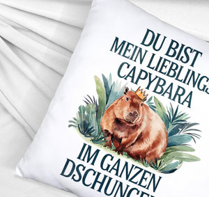 Lieblings Capybara Kissen - Capybara mit Krone