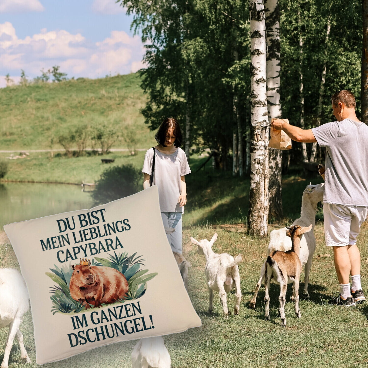 Lieblings Capybara Kissen - Capybara mit Krone