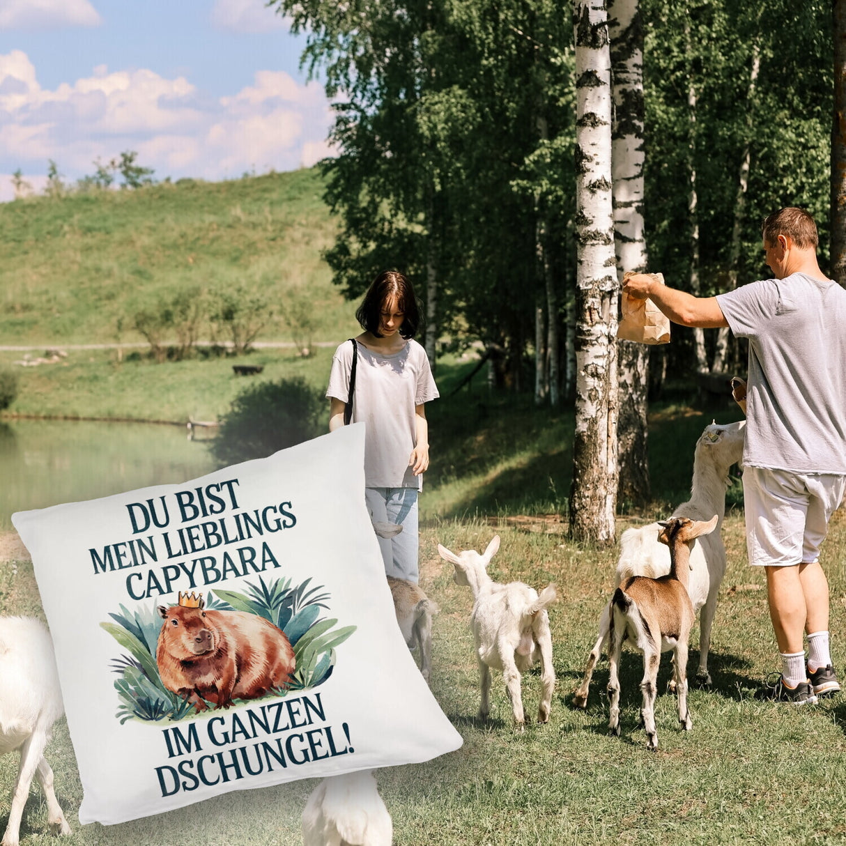 Lieblings Capybara Kissen - Capybara mit Krone