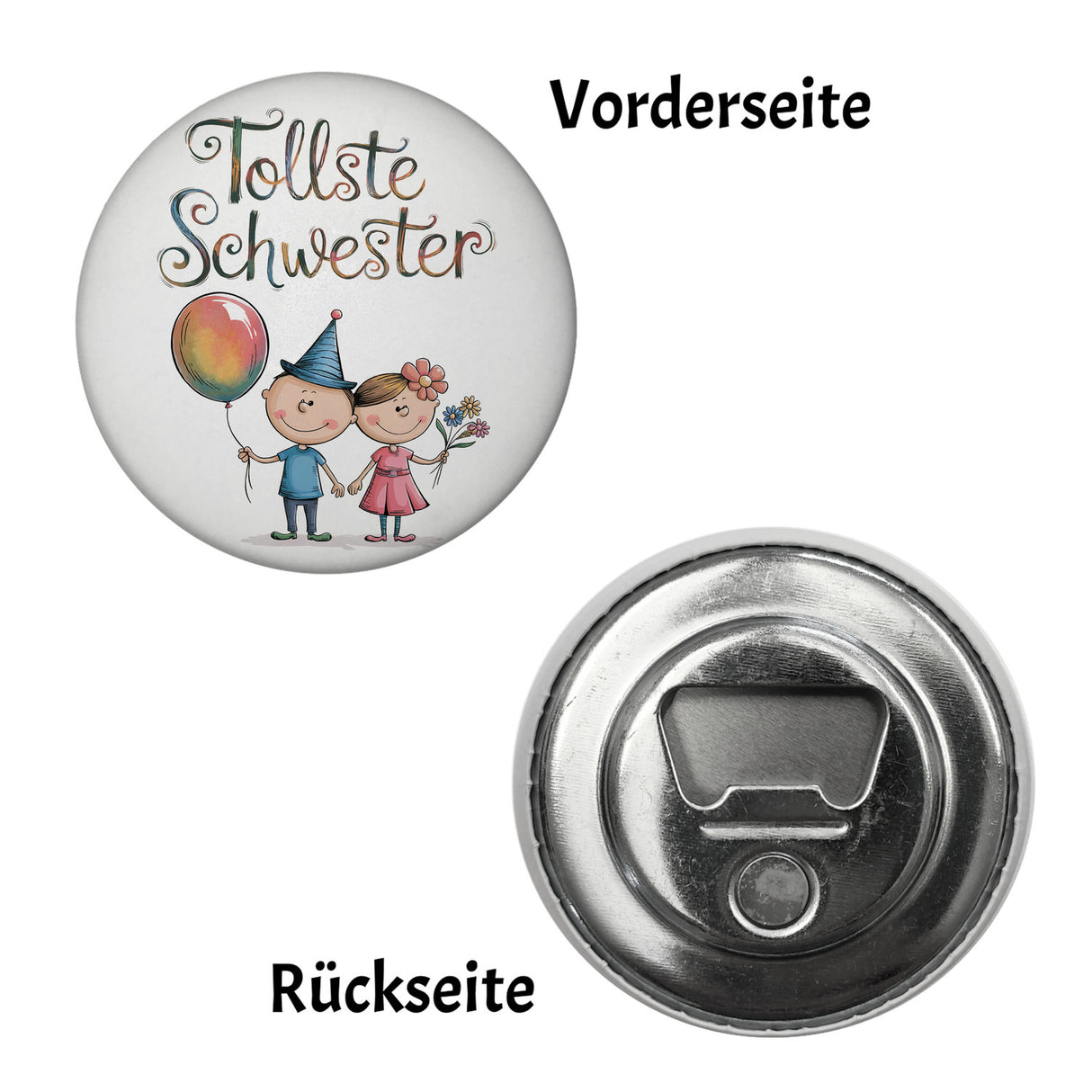 Tollste Schwester Cartoon Magnet für Geschwister