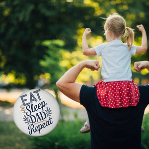 Eat Sleep Dad repeat Magnet für Papas