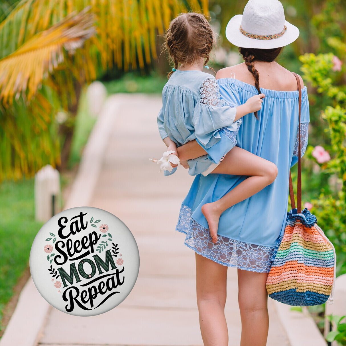 Eat Sleep Mom repeat Magnet für Mamas