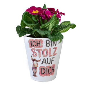 Ich Bin Stolz Auf Dich Blumentopf mit Esel