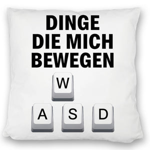 WASD Gamer Kissen - Dinge die mich bewegen