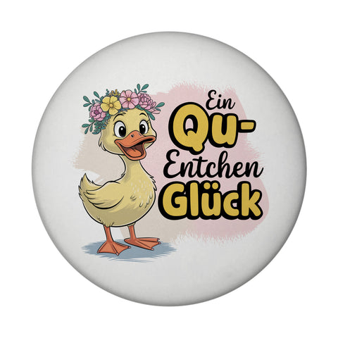 Gelbe Ente Magnet - Ein Qu-ENTCHEN Glück