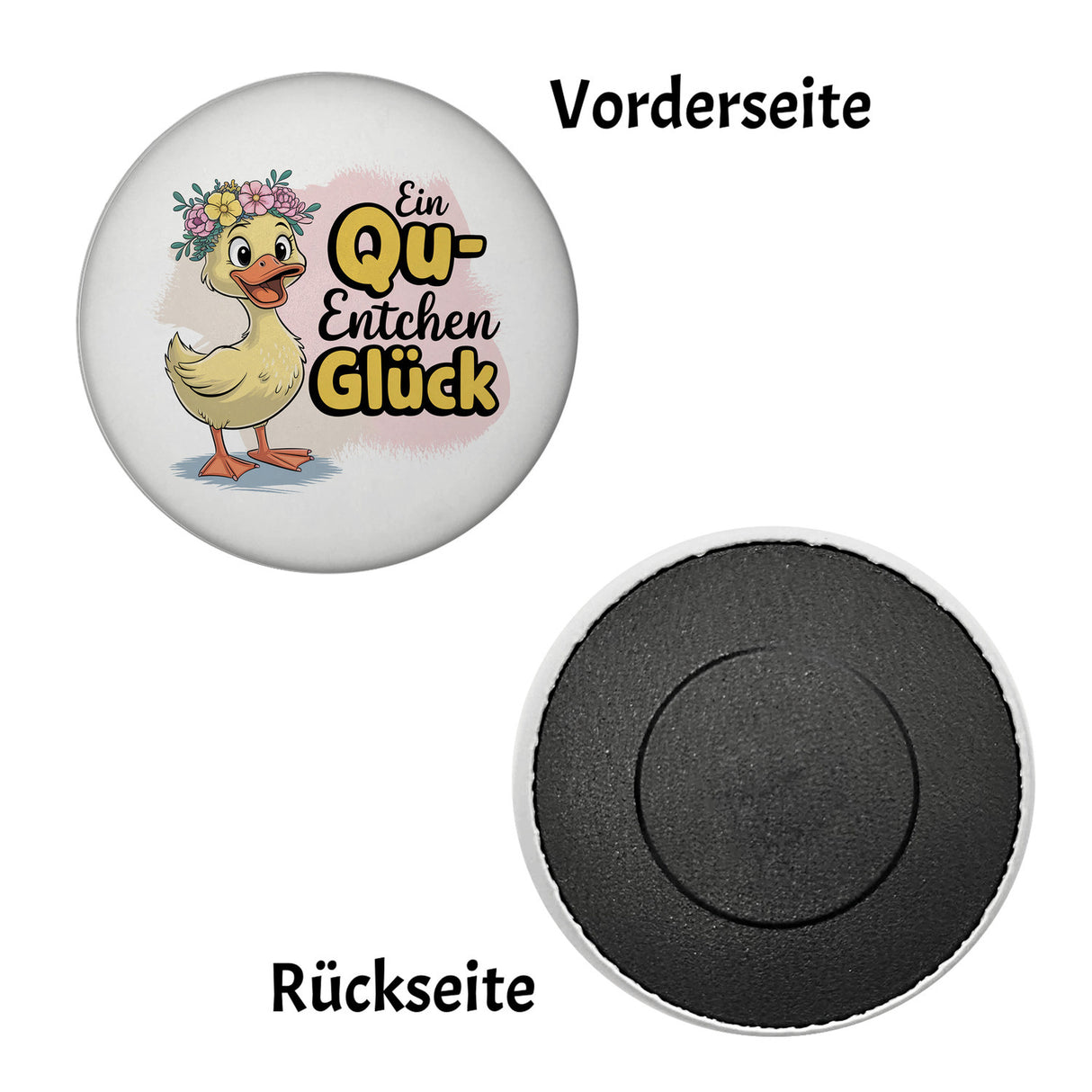 Gelbe Ente Magnet - Ein Qu-ENTCHEN Glück